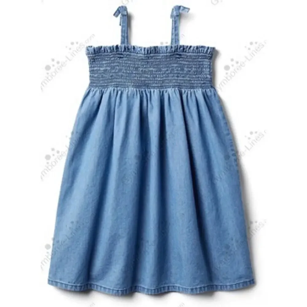 Janie and Jack Smocked Chambray Dress, Girls Size 4